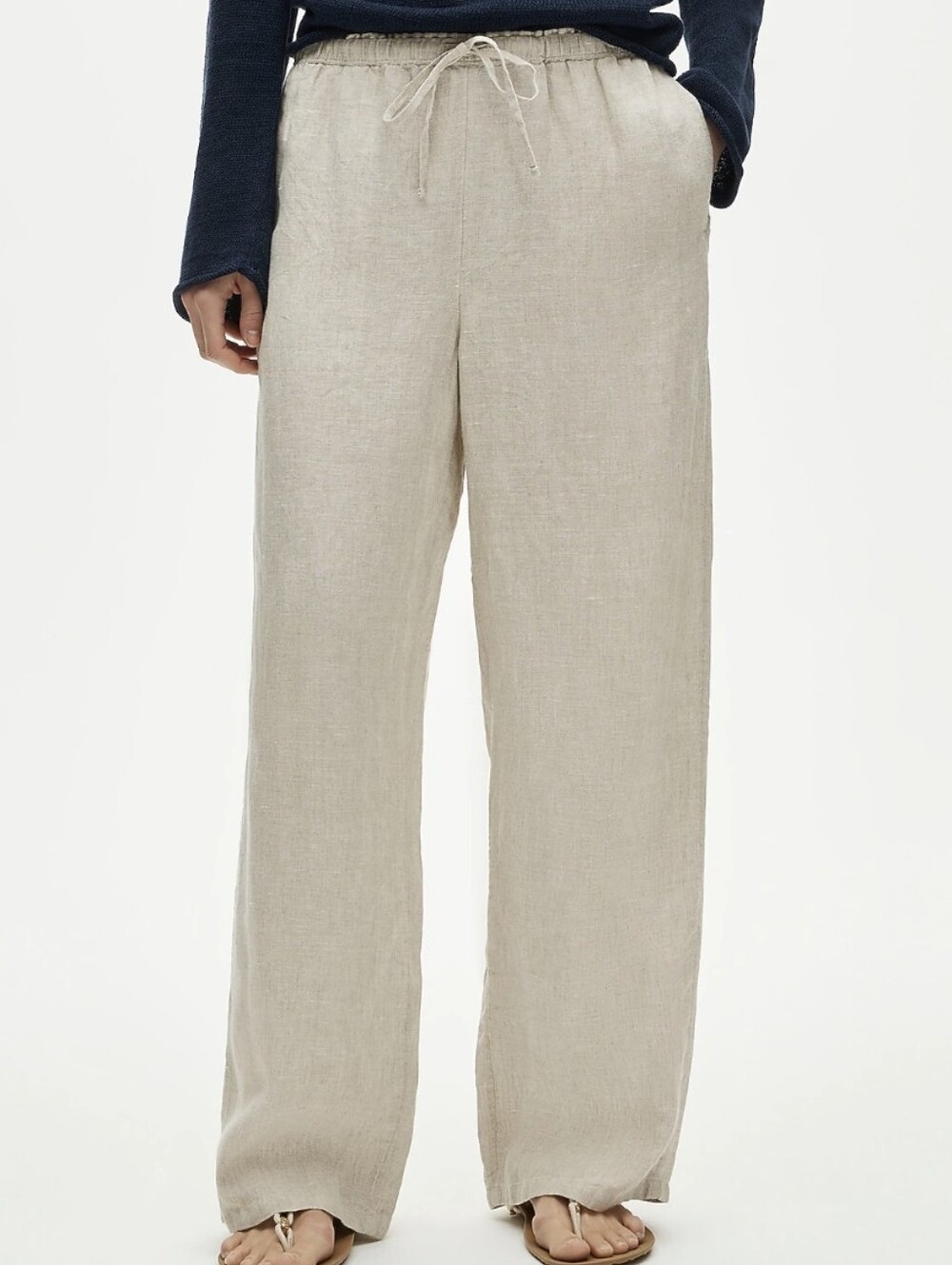 J. Crew Petite Soleil Pant 100% Linen Size Medium MP